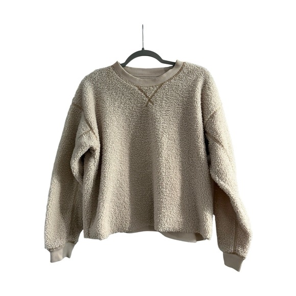 American Eagle By Payless Tops - American Eagle Women's Pullover Sherpa Sweatshirt Cream Size XS